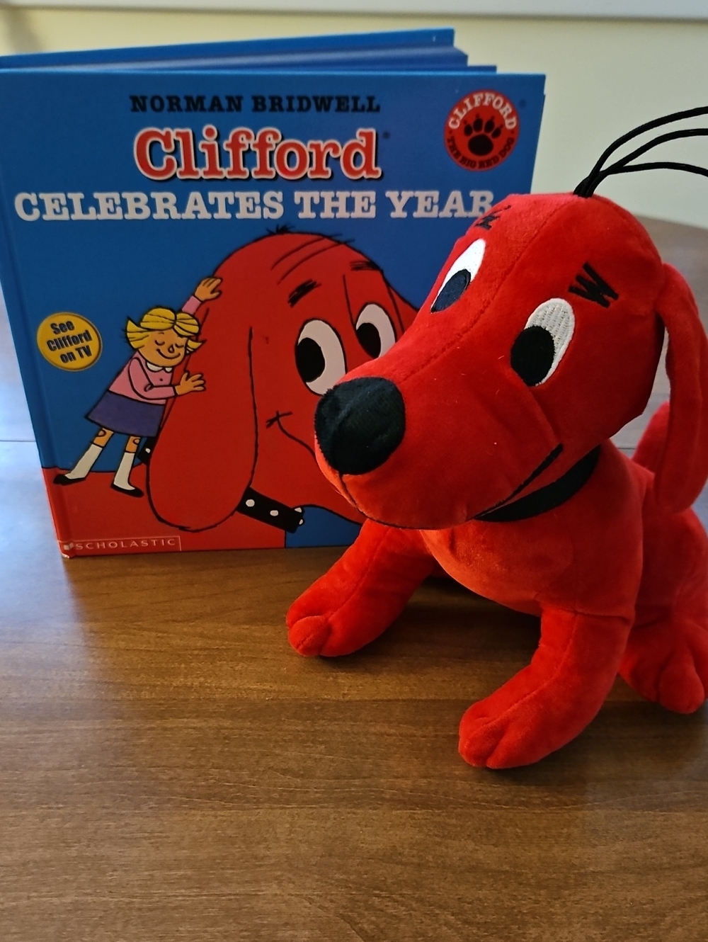 “Clifford Celebrates the Year” Children’s Book with Stuffed Clifford Dog